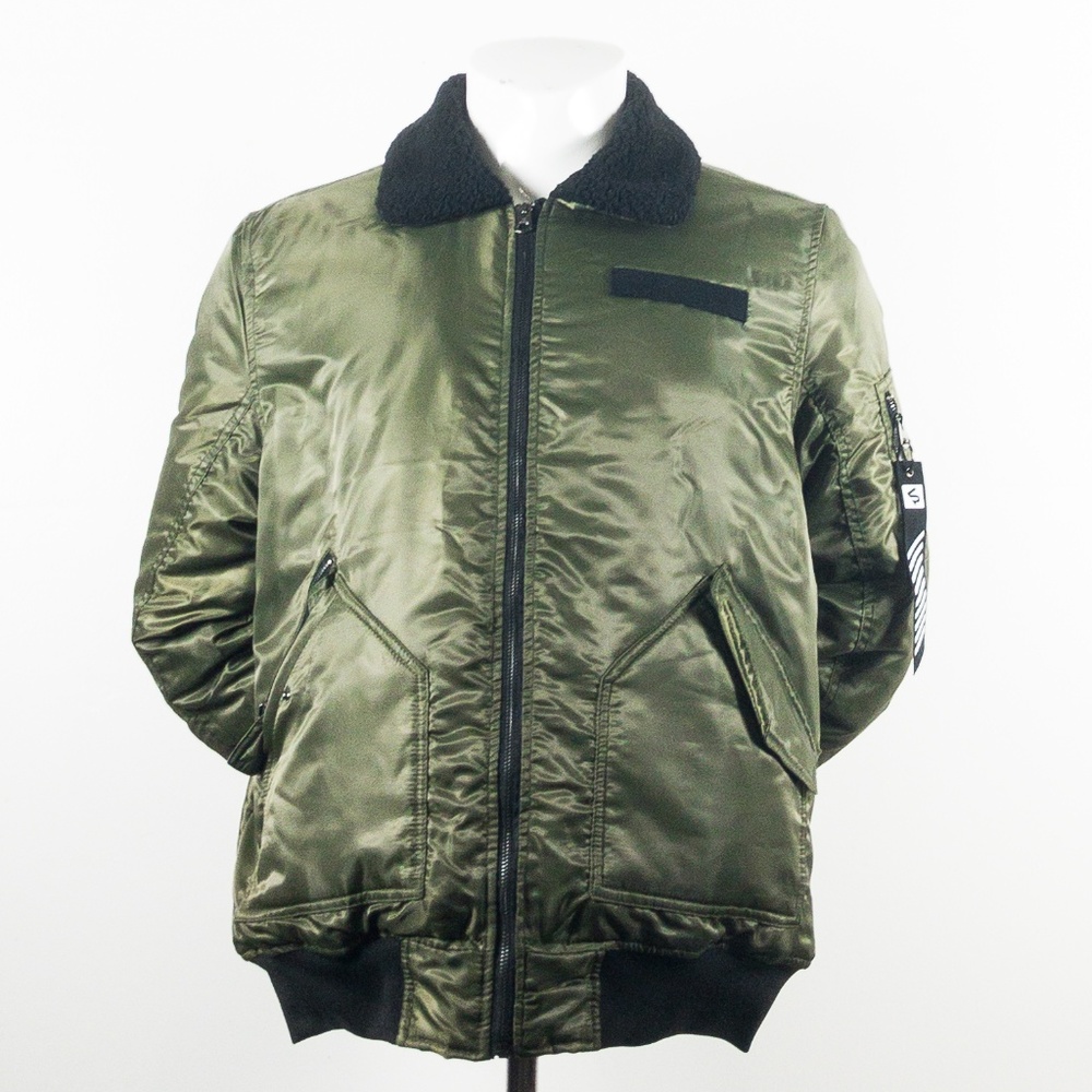 Mens South Pole Bomber Flight Jacket MA-1 Large